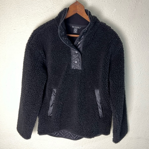 Athleta Cozy Sherpa Snap Sweatshirt - Picture 3 of 8